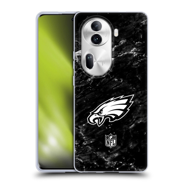NFL Philadelphia Eagles Artwork Marble Soft Gel Case for OPPO Reno11 Pro