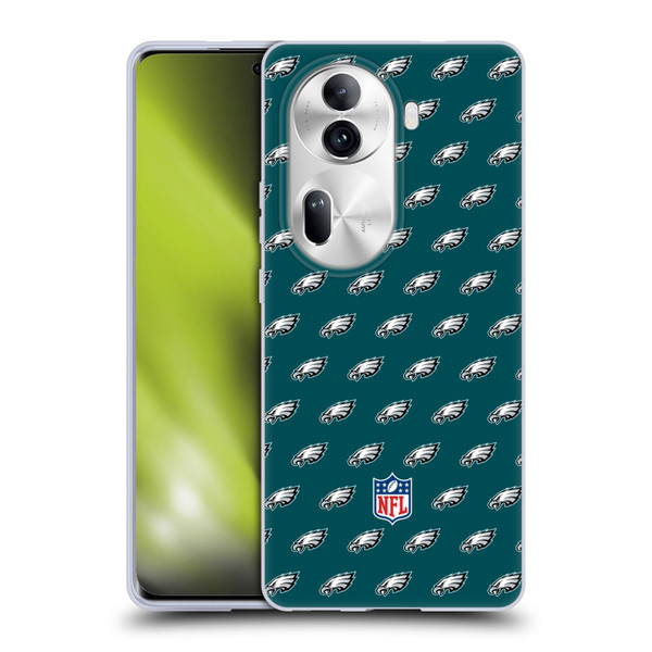 NFL Philadelphia Eagles Artwork Patterns Soft Gel Case for OPPO Reno11 Pro