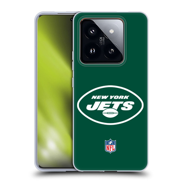 NFL New York Jets Logo Plain Soft Gel Case for Xiaomi 14 Pro
