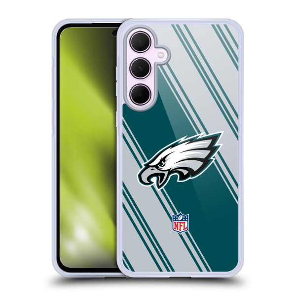 NFL Philadelphia Eagles Artwork Stripes Soft Gel Case for Samsung Galaxy A35 5G