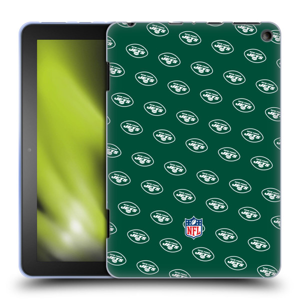 NFL New York Jets Artwork Patterns Soft Gel Case for Amazon Fire HD 8/Fire HD 8 Plus 2020
