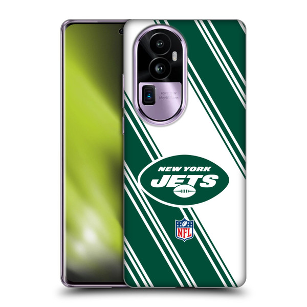 NFL New York Jets Artwork Stripes Soft Gel Case for OPPO Reno10 Pro+