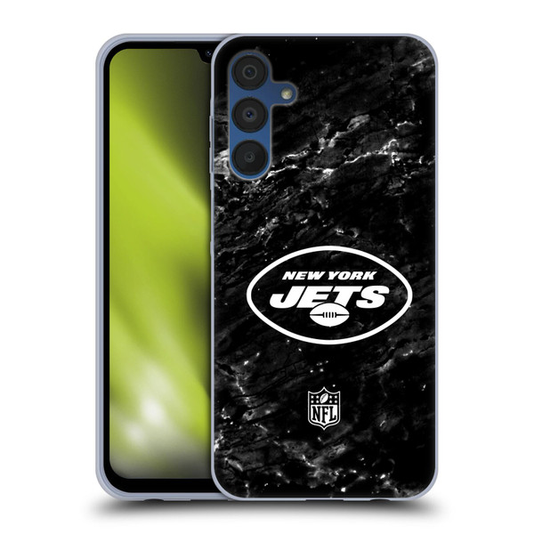 NFL New York Jets Artwork Marble Soft Gel Case for Samsung Galaxy A15