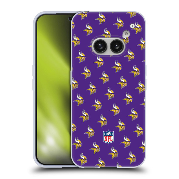 NFL Minnesota Vikings Artwork Patterns Soft Gel Case for Nothing Phone (2a)