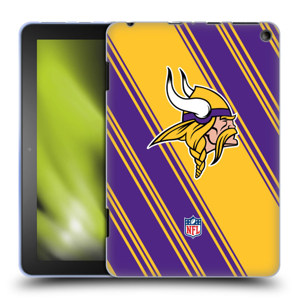 NFL Minnesota Vikings Artwork Stripes Soft Gel Case for Amazon Fire HD 8/Fire HD 8 Plus 2020