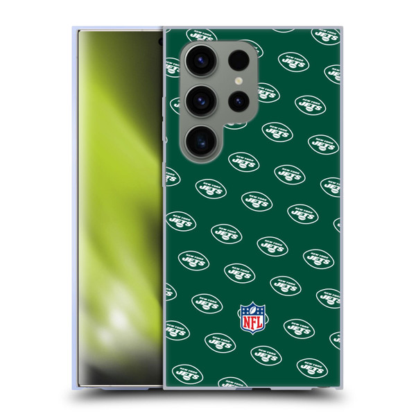 NFL New York Jets Artwork Patterns Soft Gel Case for Samsung Galaxy S24 Ultra 5G