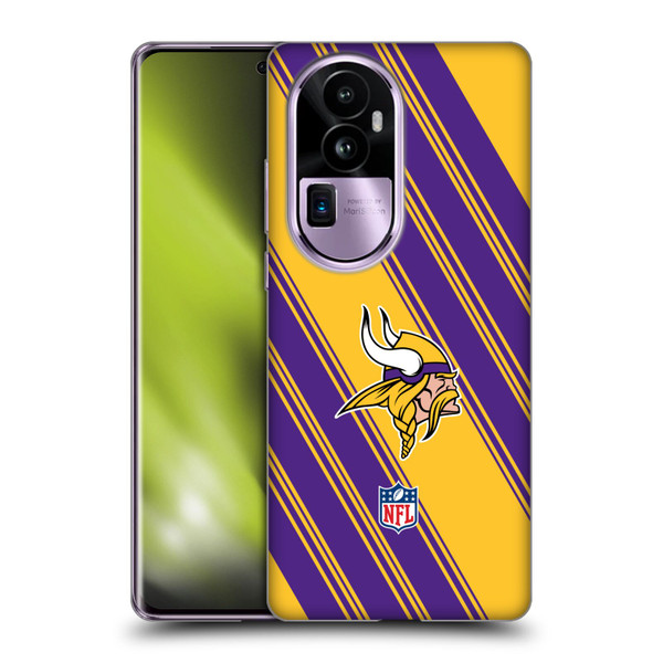 NFL Minnesota Vikings Artwork Stripes Soft Gel Case for OPPO Reno10 Pro+