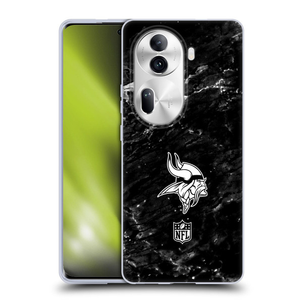 NFL Minnesota Vikings Artwork Marble Soft Gel Case for OPPO Reno11 Pro