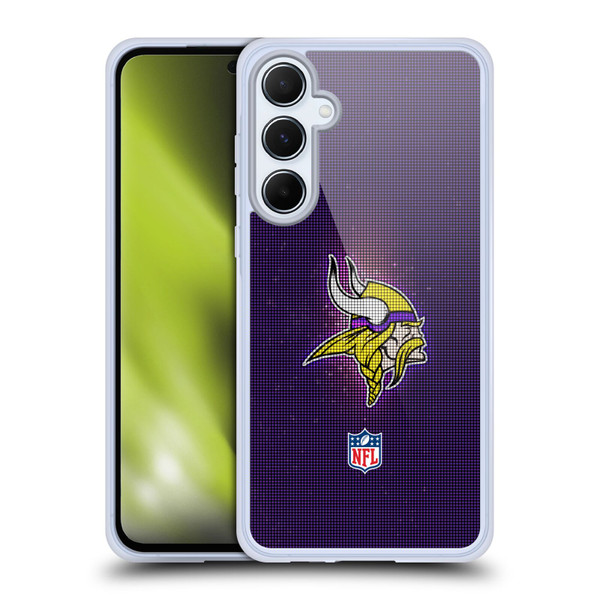 NFL Minnesota Vikings Artwork LED Soft Gel Case for Samsung Galaxy A55 5G