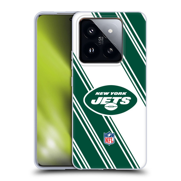 NFL New York Jets Artwork Stripes Soft Gel Case for Xiaomi 14 Pro