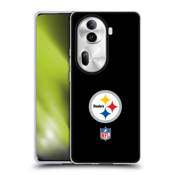 NFL Pittsburgh Steelers Logo Plain Soft Gel Case for OPPO Reno11 Pro