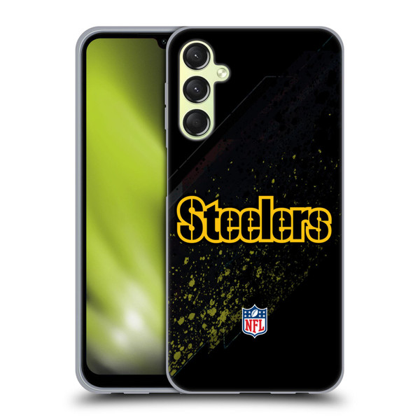 NFL Pittsburgh Steelers Logo Blur Soft Gel Case for Samsung Galaxy A24 4G / M34 5G