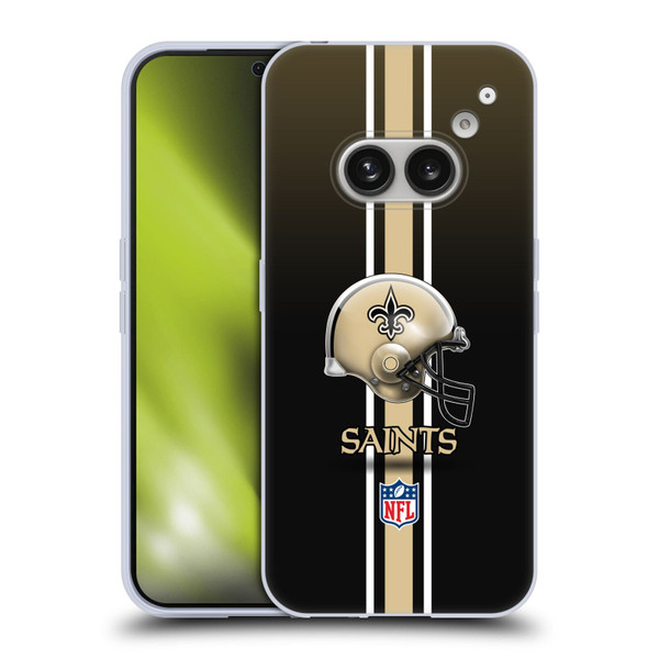 NFL New Orleans Saints Logo Helmet Soft Gel Case for Nothing Phone (2a)