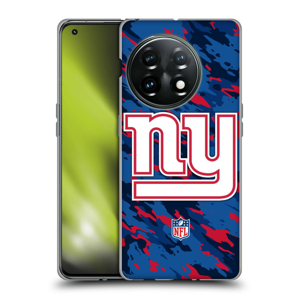NFL New York Giants Logo Camou Soft Gel Case for OnePlus 11 5G