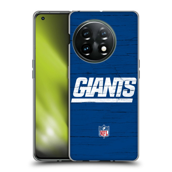 NFL New York Giants Logo Distressed Look Soft Gel Case for OnePlus 11 5G