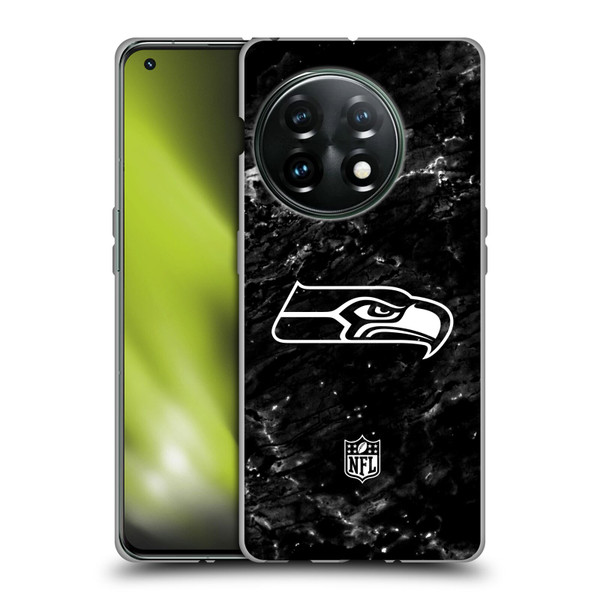 NFL Seattle Seahawks Artwork Marble Soft Gel Case for OnePlus 11 5G