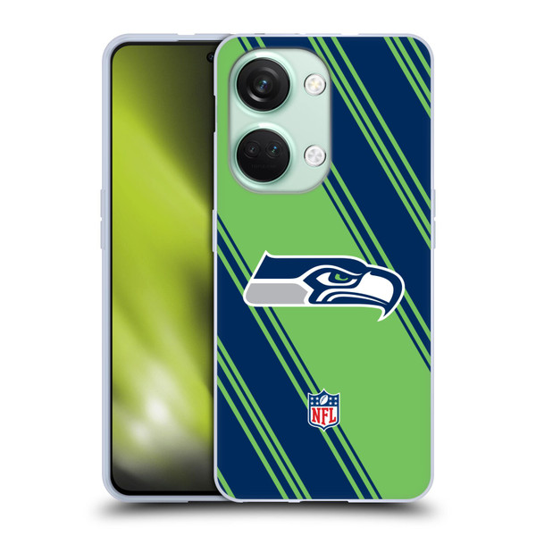 NFL Seattle Seahawks Artwork Stripes Soft Gel Case for OnePlus Nord 3 5G