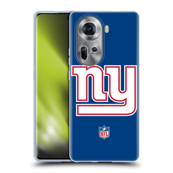 NFL New York Giants Logo Plain Soft Gel Case for OPPO Reno11