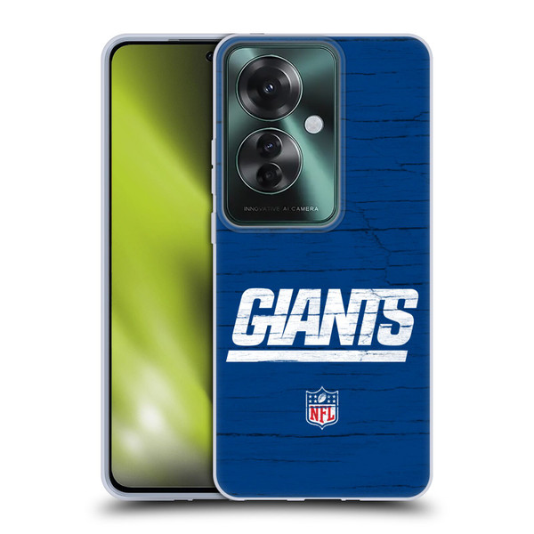 NFL New York Giants Logo Distressed Look Soft Gel Case for OPPO Reno11 F 5G / F25 Pro 5G