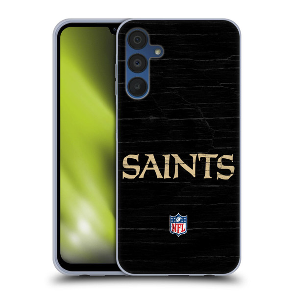NFL New Orleans Saints Logo Distressed Look Soft Gel Case for Samsung Galaxy A15 NFL New Orleans Saints Logo Distressed Look Soft Gel Case for Samsung Galaxy A15