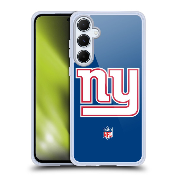 NFL New York Giants Logo Plain Soft Gel Case for Samsung Galaxy A55 5G