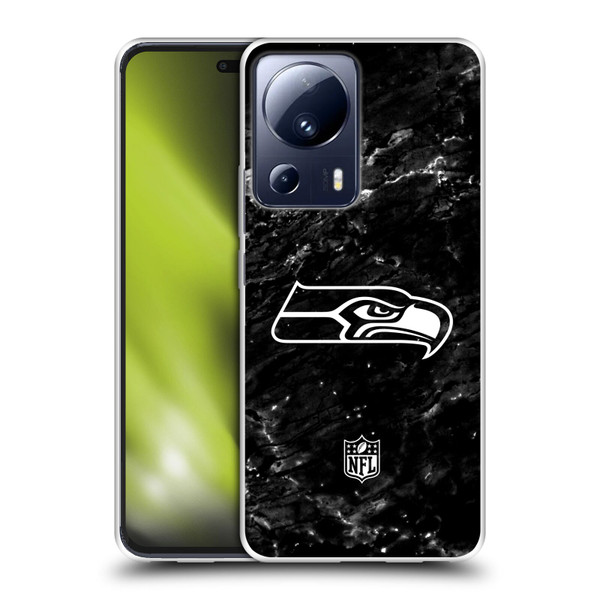 NFL Seattle Seahawks Artwork Marble Soft Gel Case for Xiaomi 13 Lite 5G
