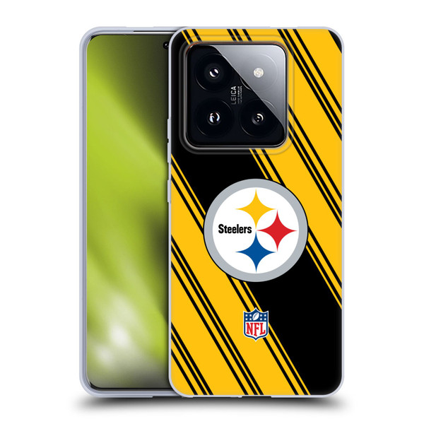 NFL Pittsburgh Steelers Artwork Stripes Soft Gel Case for Xiaomi 14 Pro