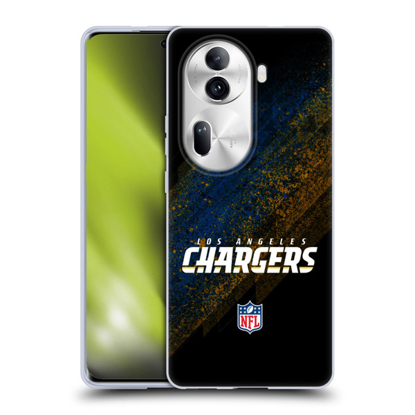 NFL Los Angeles Chargers Logo Blur Soft Gel Case for OPPO Reno11 Pro