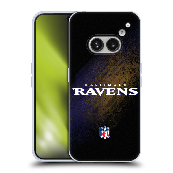 NFL Baltimore Ravens Logo Blur Soft Gel Case for Nothing Phone (2a)