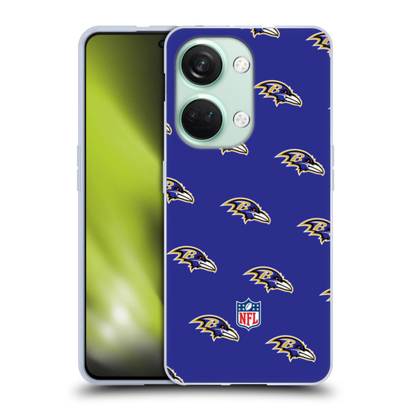 NFL Baltimore Ravens Artwork Patterns Soft Gel Case for OnePlus Nord 3 5G