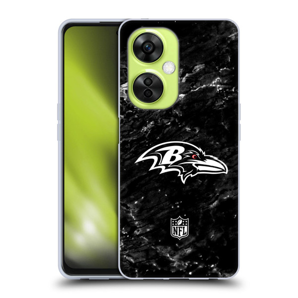 NFL Baltimore Ravens Artwork Marble Soft Gel Case for OnePlus Nord CE 3 Lite 5G