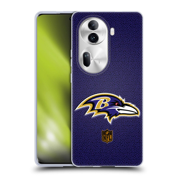 NFL Baltimore Ravens Logo Football Soft Gel Case for OPPO Reno11 Pro