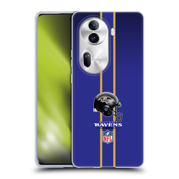NFL Baltimore Ravens Logo Helmet Soft Gel Case for OPPO Reno11 Pro