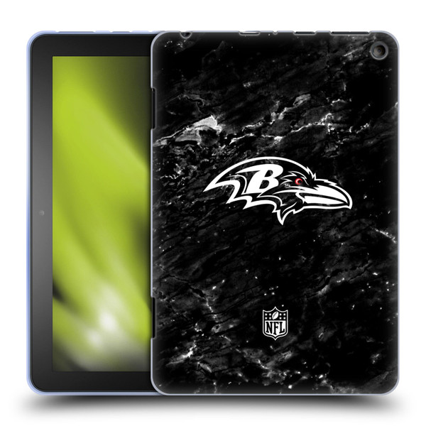 NFL Baltimore Ravens Artwork Marble Soft Gel Case for Amazon Fire HD 8/Fire HD 8 Plus 2020