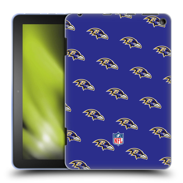NFL Baltimore Ravens Artwork Patterns Soft Gel Case for Amazon Fire HD 8/Fire HD 8 Plus 2020