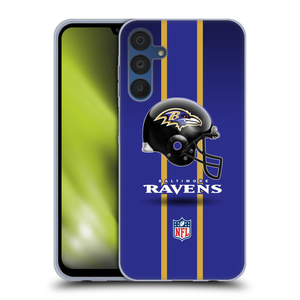 NFL Baltimore Ravens Logo Helmet Soft Gel Case for Samsung Galaxy A15