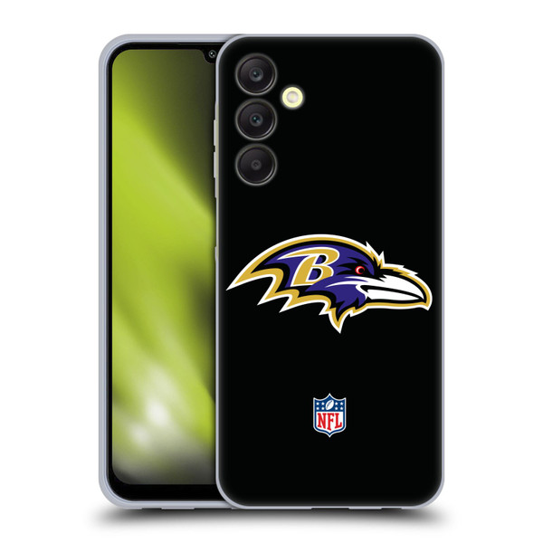 NFL Baltimore Ravens Logo Plain Soft Gel Case for Samsung Galaxy A25 5G