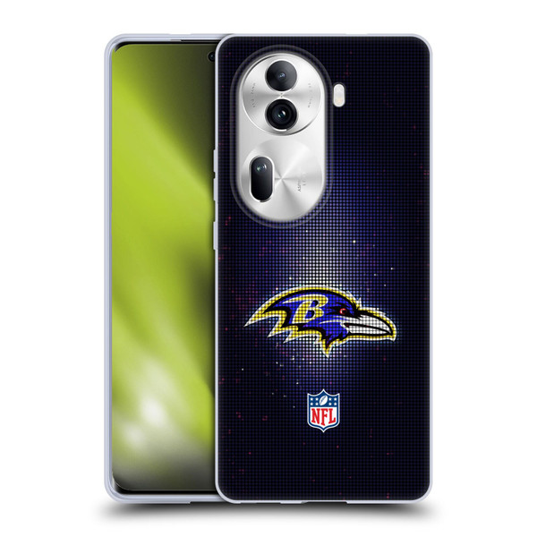 NFL Baltimore Ravens Artwork LED Soft Gel Case for OPPO Reno11 Pro
