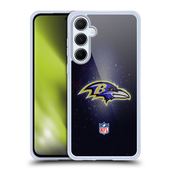 NFL Baltimore Ravens Artwork LED Soft Gel Case for Samsung Galaxy A55 5G