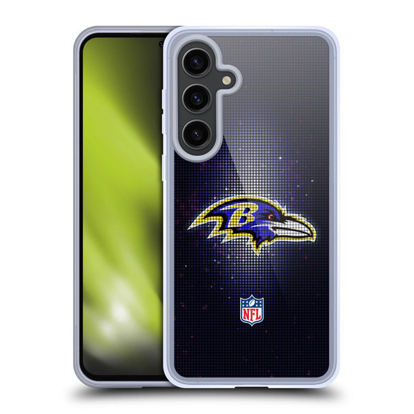 NFL Baltimore Ravens Artwork LED Soft Gel Case for Samsung Galaxy S24+ 5G