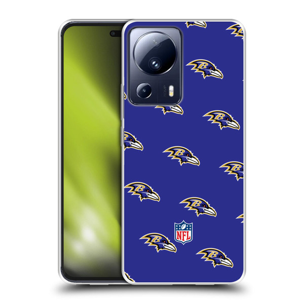 NFL Baltimore Ravens Artwork Patterns Soft Gel Case for Xiaomi 13 Lite 5G