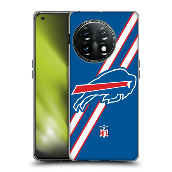NFL Buffalo Bills Logo Stripes Soft Gel Case for OnePlus 11 5G