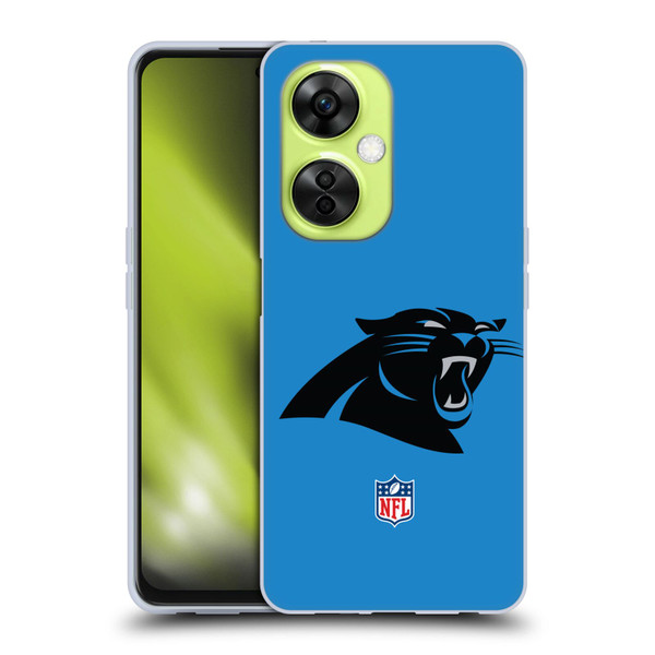 NFL Carolina Panthers Logo Plain Soft Gel Case for OnePlus Nord CE 3 Lite 5G