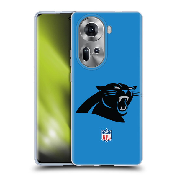 NFL Carolina Panthers Logo Plain Soft Gel Case for OPPO Reno11