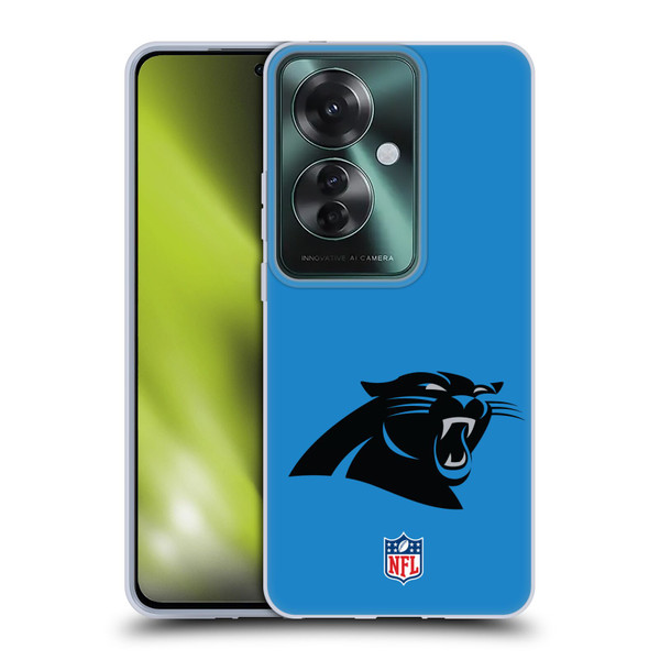NFL Carolina Panthers Logo Plain Soft Gel Case for OPPO Reno11 F 5G / F25 Pro 5G
