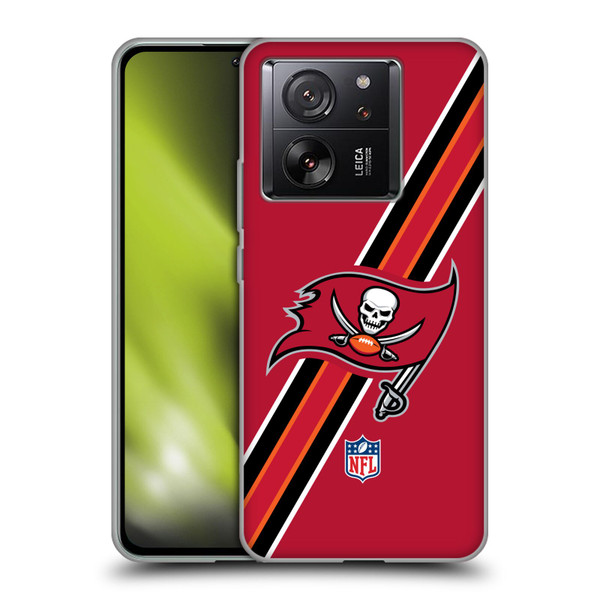 NFL Tampa Bay Buccaneers Logo Stripes Soft Gel Case for Xiaomi 13T 5G / 13T Pro 5G