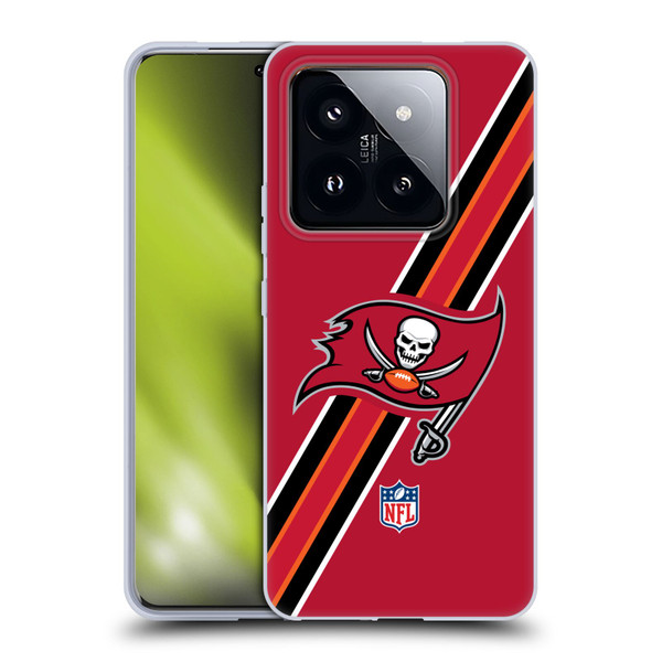 NFL Tampa Bay Buccaneers Logo Stripes Soft Gel Case for Xiaomi 14 Pro