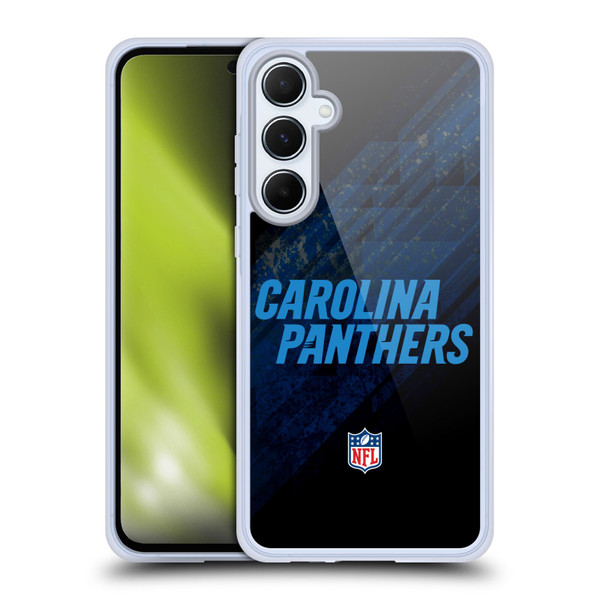 NFL Carolina Panthers Logo Blur Soft Gel Case for Samsung Galaxy A55 5G
