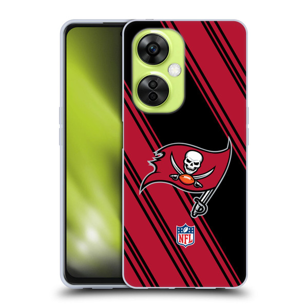 NFL Tampa Bay Buccaneers Artwork Stripes Soft Gel Case for OnePlus Nord CE 3 Lite 5G