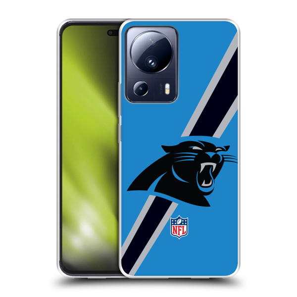 NFL Carolina Panthers Logo Stripes Soft Gel Case for Xiaomi 13 Lite 5G